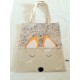 Sac rangement pour chaussons, doudou renard Liberty étoiles