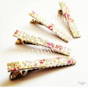 Barrettes pinces crocodile Liberty Eloise rose x2