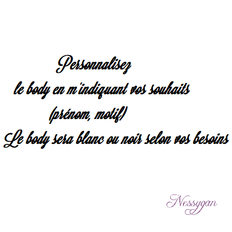 Body bébé personnalisable