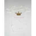 Body blanc pour bébé "Princesse"