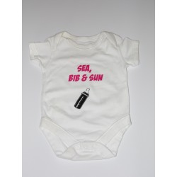 Body bébé personnalisé "Sea ,Bib and sun " - body unisexe