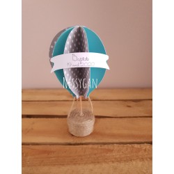 Boîte pour dragées montgolfière baptême