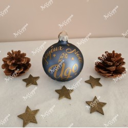 Boule de Noël en verre personnalisée Joyeux Noël avec prénom