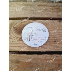 badge rond personnalisé dreamcatcher pour infirmière, aide-soignante, sage-femme