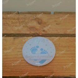 badge rond personnalisé nuage dans les étoiles pour infirmière, aide-soignante, sage-femme