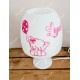 Lampe personnalisée avec prénom rose thème éléphant