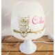 Lampe personnalisée avec prénom chouette