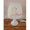 Lampe personnalisée avec prénom thème cheval