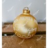 Boule de Noël or en verre personnalisée Mon premier Noël