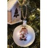 Boule de Noël lutin en verre personnalisée ROSE GOLD