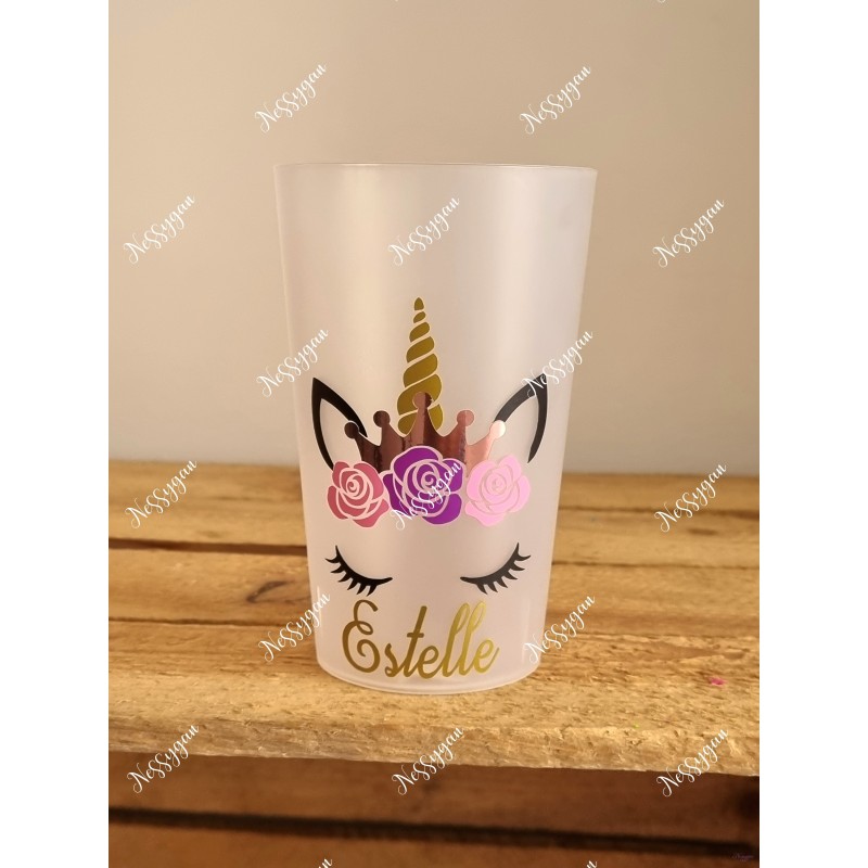 Bouquet Licorne avec mini chiffre avec couronne