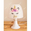 Lampe personnalisée avec prénom licorne et sa couronne