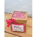 Boîte pour dragées avec mini roses