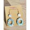 Boucles d'oreilles pendantes ovales collection Azur