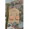 Boucles d'oreilles pendantes fleurs