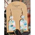 Boucles d'oreilles pendantes floral