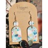 Boucles d'oreilles pendantes floral