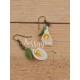 Boucles d'oreilles Calla arum blanc