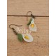 Boucles d'oreilles Calla arum blanc