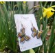 Boucles d'oreilles papillon monarque