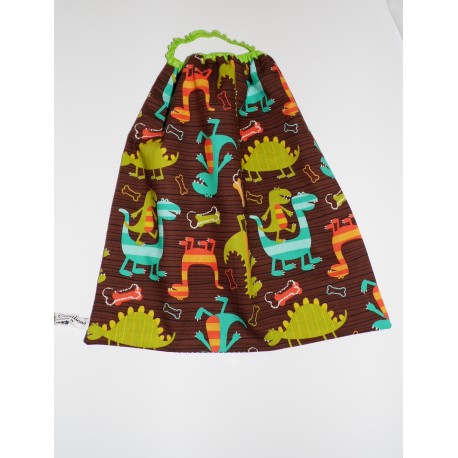 Serviette de table avec élastique "Les dinosaures multicolores"