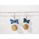 Boucles d'oreilles beignet au sucre