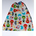 Serviette de table élastiquée maternelle " Super kids"