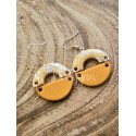 Boucles d’oreilles Moutarde & liberty