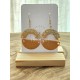 Boucles d’oreilles Moutarde & liberty