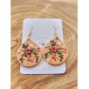Boucles d'oreilles florales artisanales