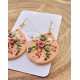 Boucles d'oreilles florales artisanales