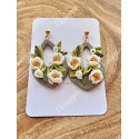 Boucles d'oreilles florales artisanales
