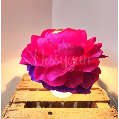 Lampe Fleur rose– Éclairage Poétique et Unique pour Décoration