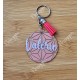 Porte-clés personnalisés motif géométrique rose