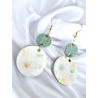 Douce Floraison – Boucles d’oreilles en polymère