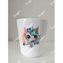 Gobelet Enfant Personnalisé – Mérina la licorne (Prénom inclus)
