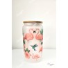 Verre givré tropical flamant rose personnalisé par un prénom