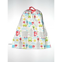 Serviette élastiquée pour enfant " Cars in the street "