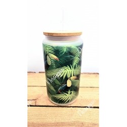 Verre givré personnalisé toucans