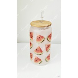 Verre à smoothie imprimé de pastèque