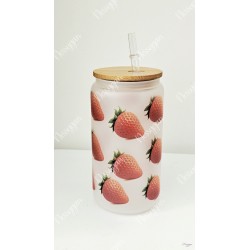 Verre à mojito imprimé de fraises