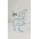 Gobelet personnalisé avec prénom dinosaure Parasaurolophus