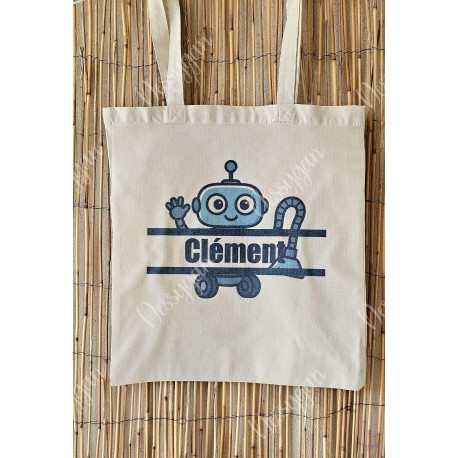 Sac bibliothèque robot fou