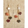 Boucles d’oreilles pendantes automnales – Feuilles d’érable multicolores