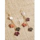 Boucles d’oreilles pendantes automnales – Feuilles d’érable multicolores