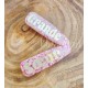 Barrette résine “Grande sœur” Paillettes roses et dorées