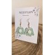 boucles d’oreilles tricotées en pâte polymère