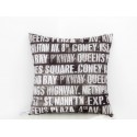 Coussin gris & blanc " Time Square"