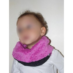 Tour de cou polaire enfant 4 à 8 ans, cache cou à bouton, écharpe en forme  de col, snood à boutons mixte, garçon ou fille, kaki, bleu, taupe -   France