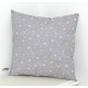 Coussin gris étoiles blanches pour chambre d'enfant